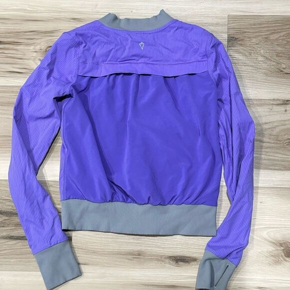 Ivivva Purple Athletic Bomber Lightweight Jacket Girls 8 - Picture 4 of 4